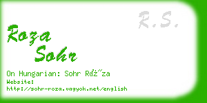 roza sohr business card